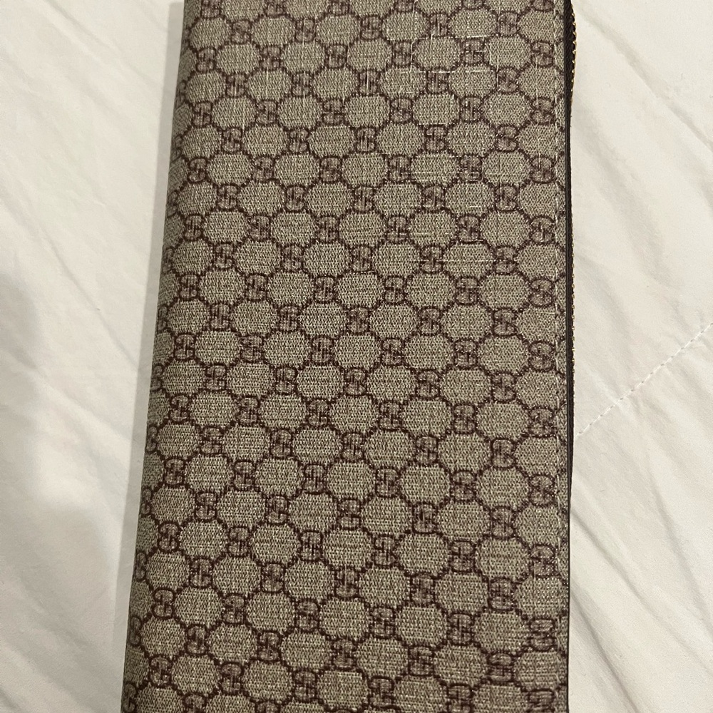 Monogram Canvas Long Wallet in Beige/Brown